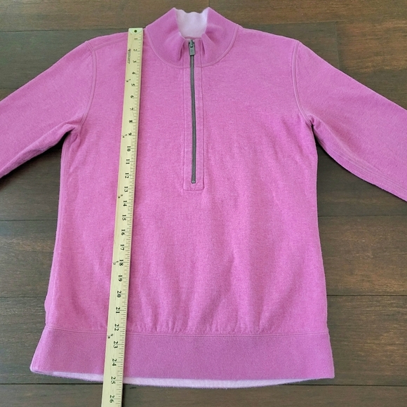 Tommy Bahama Womens Pink Half Zip Pullover Sweatshirt Size S Mock Neck Midweight - Picture 6 of 7